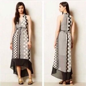 Anthropologie Black and White Patterned Dress